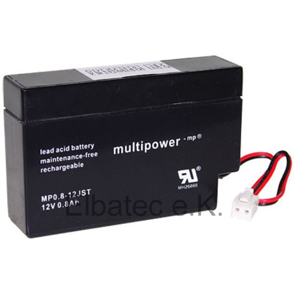 Multipower Akku 12V 0,8Ah MP0.8-12 JST